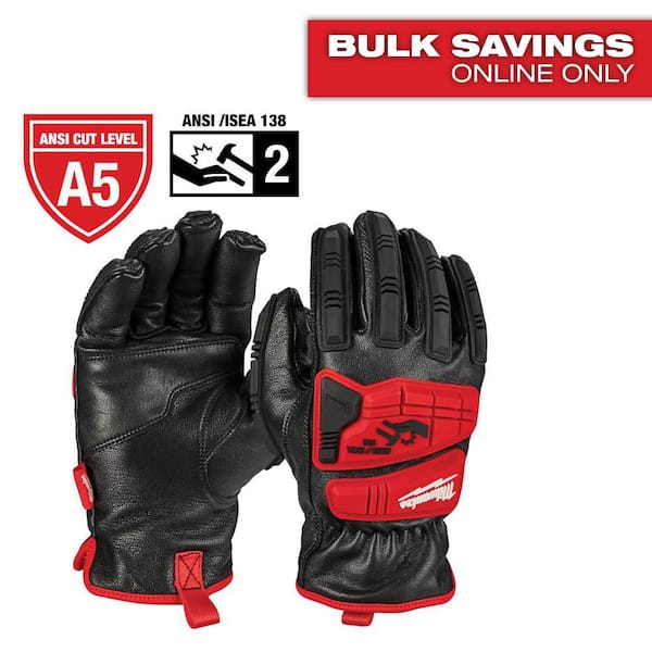 XX-Large Level 5 Cut Resistant Goatskin Leather Impact Gloves