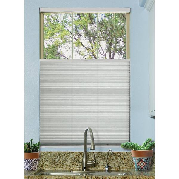 DEZ FURNISHINGS Cordless Cellular Shade – Top Down Bottom Up Light Filtering, 33" W X 48" H, Ivory, Honeycomb Design