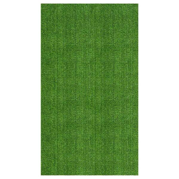 Waterproof Indoor/Outdoor 8 ft. x 35 ft. Green Low Pile Artificial Grass Turf Runner Rug, 7 ft. 10 in. x 35 ft.