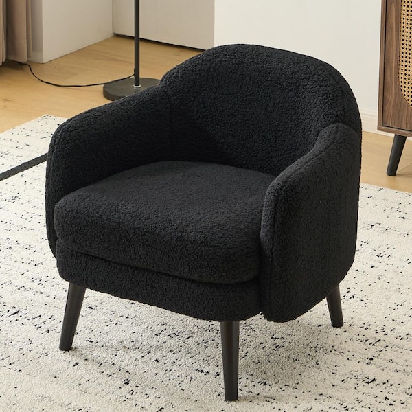 Living Room Black Barrel Chair