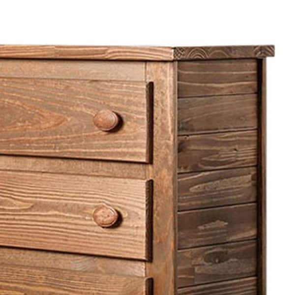 6 Drawers Dresser In Mahogany Finish, Rustic Style Dresser Plans