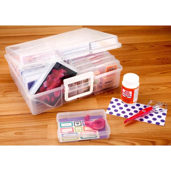 Photo Storage Boxes 6x4 Up To 600 Photos in 6 Plastic Organiser Box  Containers
