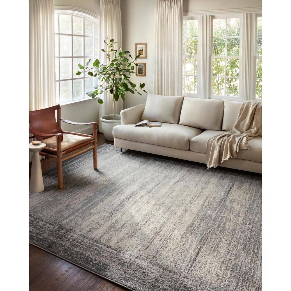 Austen Abstract Pebble & Charcoal Large Area Rug 11'-2" x 15'