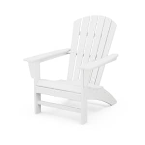 Grant Park Traditional Curveback White Plastic Outdoor Patio Adirondack Chair (Set of 1)