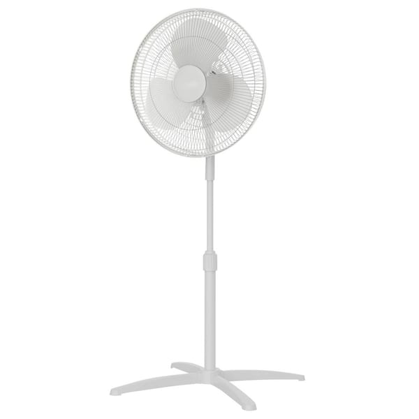 Hampton Bay Hampton Bay 16 in. Oscillating Pedestal Fan with 3 speed for Office and Home Whisper Quiet Operation White