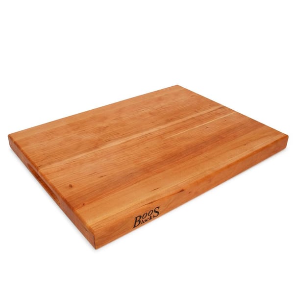 JOHN BOOS Cherry Wood Edge Grain Reversible Cutting Board, 20 x 15 x 1.5 in.