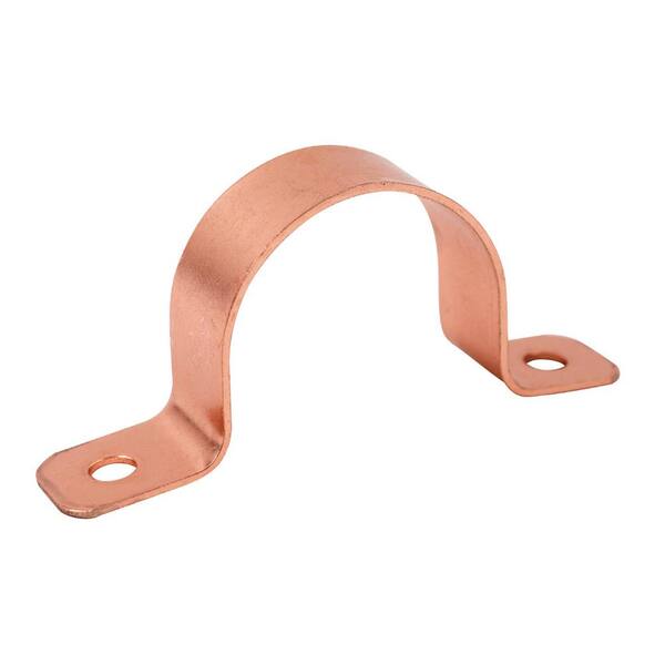 1/4" Holes Lot of 100 Copper-Plated 2 Hole Angled Clips Electrical Tube Clamp 