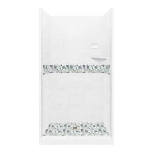 Newport 38 in. L x 38 in. W x 80 in. H Alcove Shower Kit with Shower Wall and Shower Pan