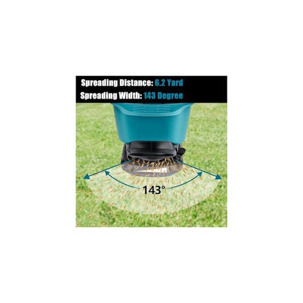 Justincity 3.84 lb. Plastic Handheld Power Spreader for Salt, Seed