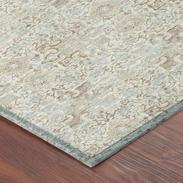 Chantille Machine Washable Indoor/Outdoor Abstract ACN2783 Ivory 9 ft. x 12 ft. Area Rug