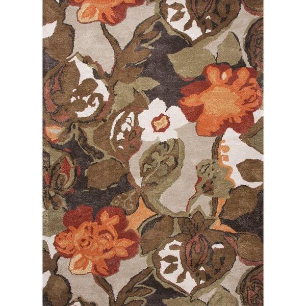 Home Decorators Collection Hand-Tufted White Ice 9 ft. x 12 ft. Floral Area Rug