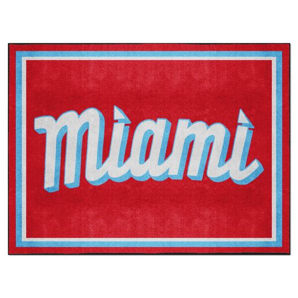 Marlin Rug FANMATS Miami Marlins 8ft. x 10 ft. Plush Area Rug 37543 - The Home Depot