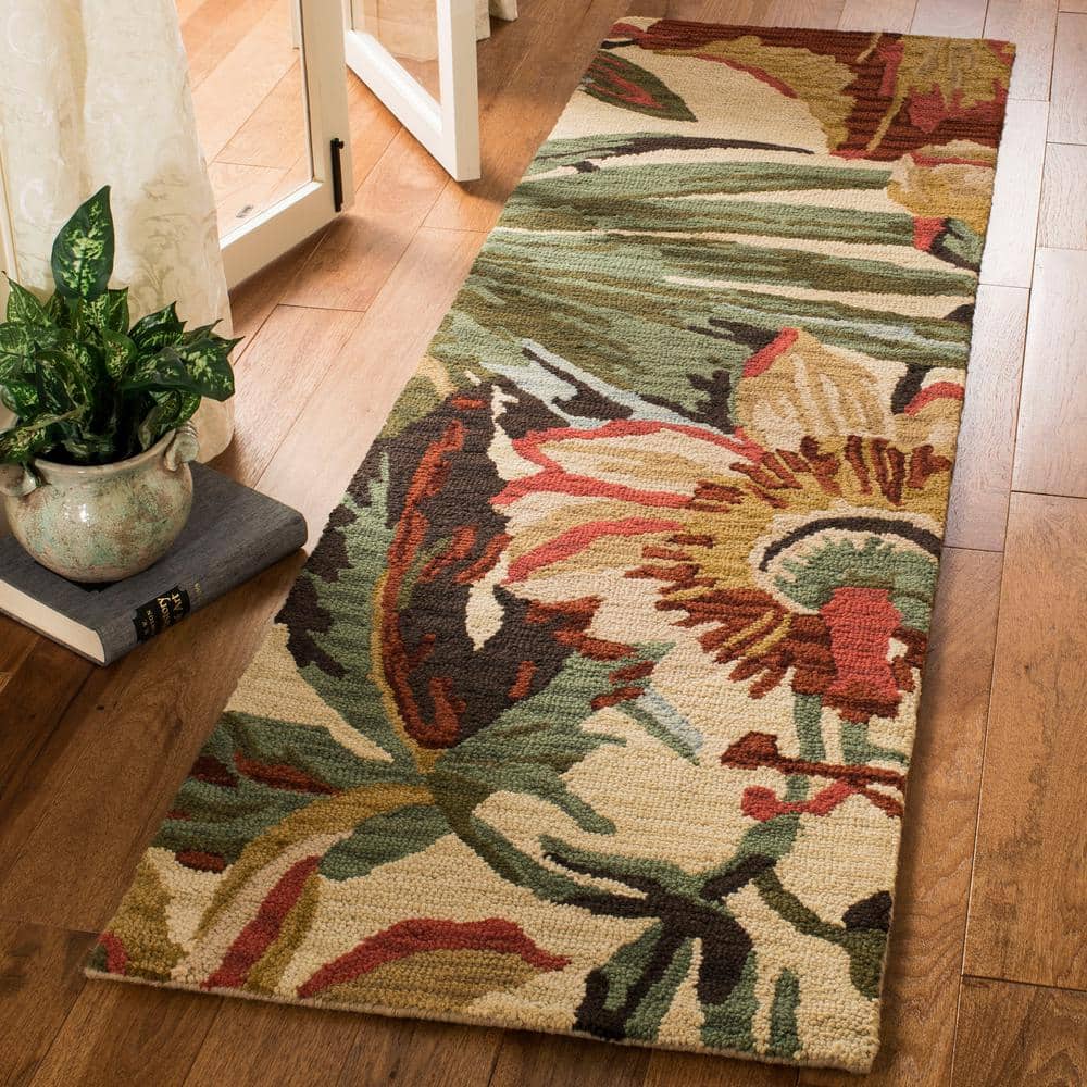 Jardin 2 ft. x 11 ft. Ivory/Multi Tropical Botanical Runner Rug price history on PriceWatchPro