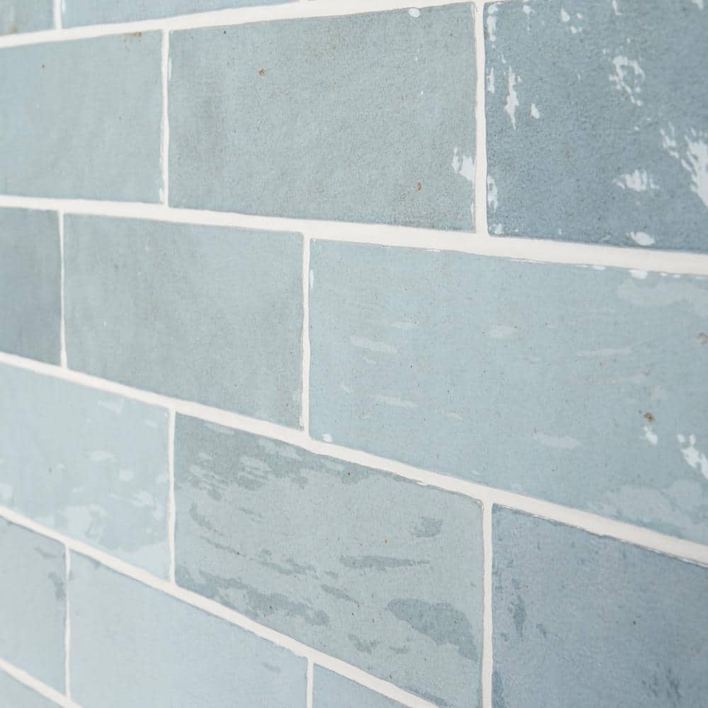 Karma Turquoise 3 in. x 8 in. Polished Ceramic Wall Tile (36 pieces 5.38 Sq. Ft. / Case)