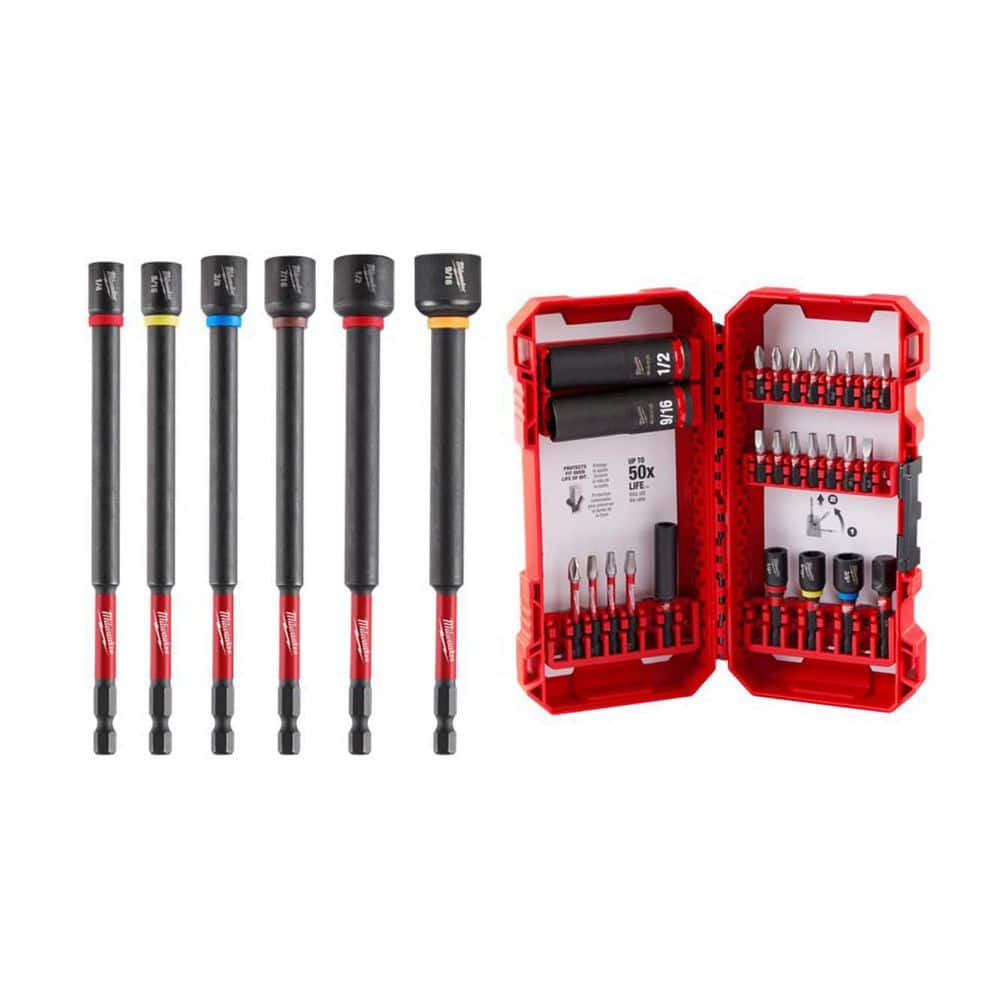 Milwaukee SHOCKWAVE Impact Duty, 6 in. Magnetic Nut Driver Set