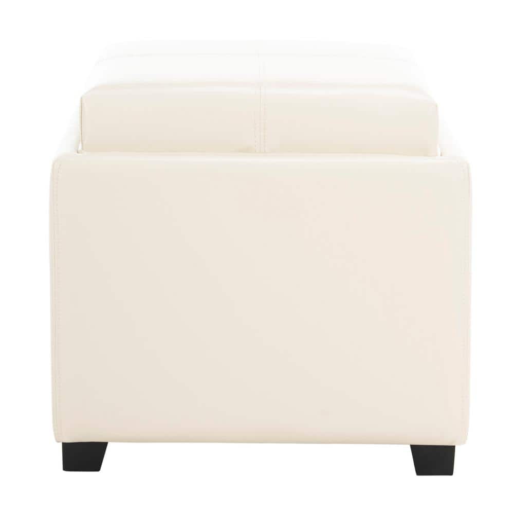 Harrison Off-White Storage Ottoman