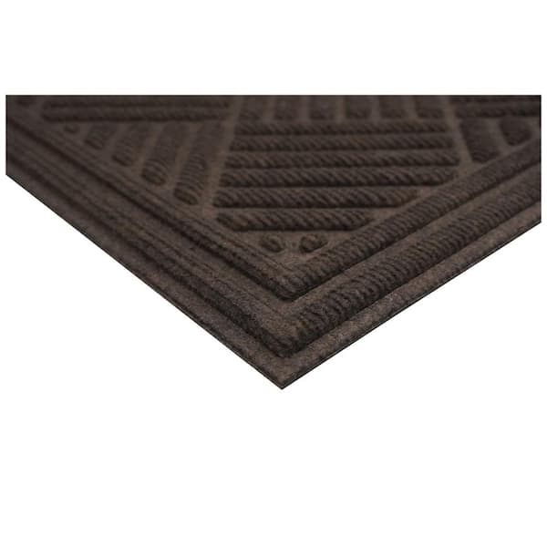 Chess Ribbed Brown 48 in. x 72 in. Indoor/Outdoor Doormat