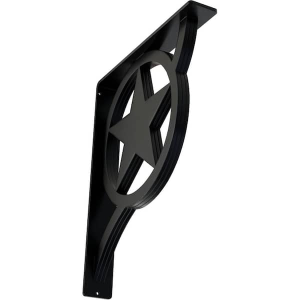 Ekena Millwork 2 in. x 15 in. x 12 in. Wrought Iron Triple Center Brace Austin Bracket