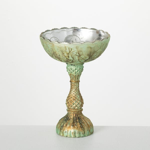 SULLIVANS 8.5 in. Green European Chalice Goblet