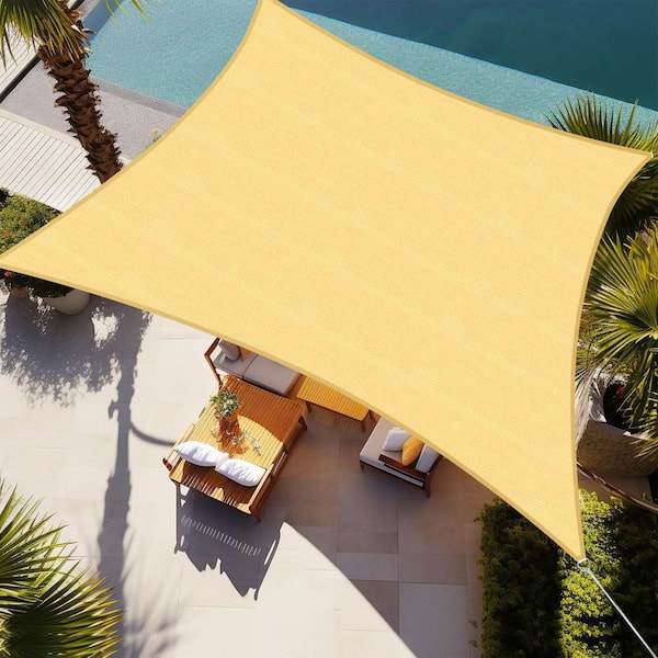 20 ft. x 20 ft. Square Sun Shade Sail - UV Block Canopy for Patio, Garden, Deck, Backyard, and Outdoor Activities
