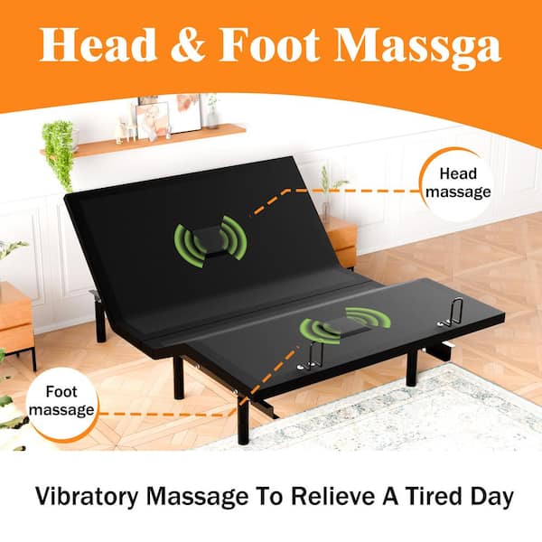 TENONER Black, King - Split, Adjustable Bed Frame with Voice TENONER Black, King - Split, Adjustable Bed Frame with Voice