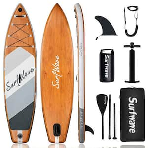 132 in. Inflatable Paddle Board, ISUP for Adults with Free Premium SUP Accessories and Backpack, Non-Slip Deck