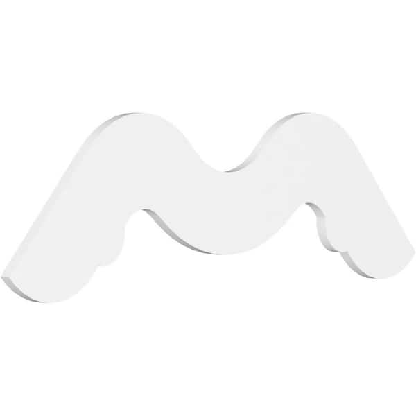 Ekena Millwork Midway 1 in. D x 28 in. W x 48 in. L Signature Urethane Gable Pediment