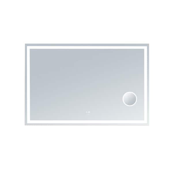 innoci-usa Eros 48 in. W x 35 in. H Frameless Rectangular LED Light Bathroom Vanity Mirror