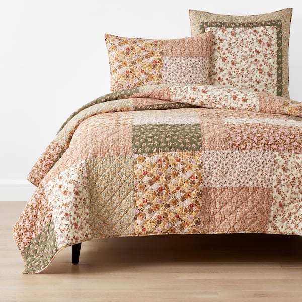 The Company Store Mini Floral Garden Patchwork Multi Full/Queen Cotton Quilt