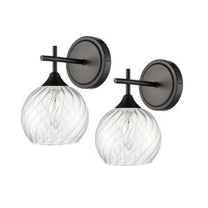 Florence Brass and Glass Globe Wall Light 10.2