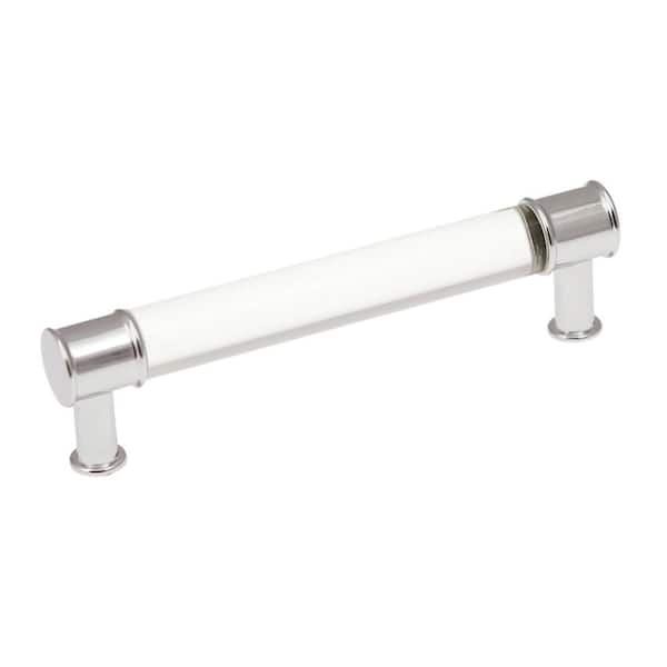 HICKORY HARDWARE 5 in. (128 mm) Midway Crysacrylic with Chrome Cabinet Center-to-Center Pull