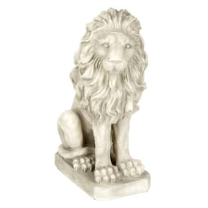 21 in. H Mansfield Manor Lion Sentinel Looking Right Statue