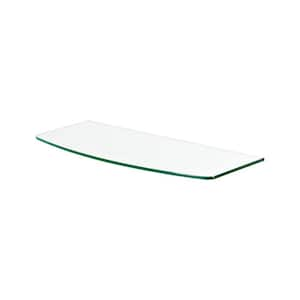 12 Inch x 8 Inch Corner Glass Shelf