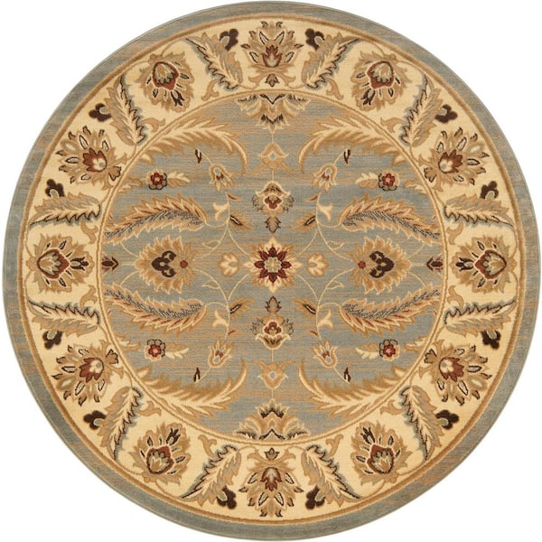 Voyage Hickory Light Blue 6' 0 x 6' 0 Round Rug