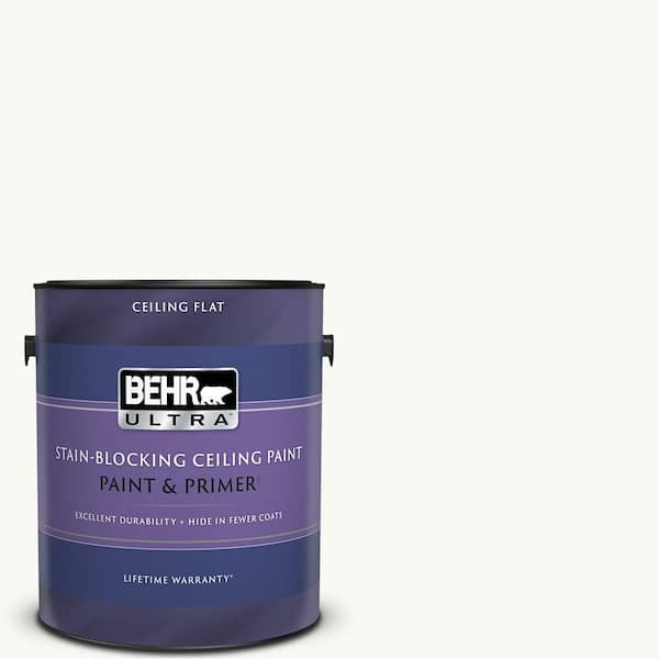 BEHR ULTRA 1 gal. #PR-W15 Ultra Pure White Ceiling Flat Interior Paint and Primer