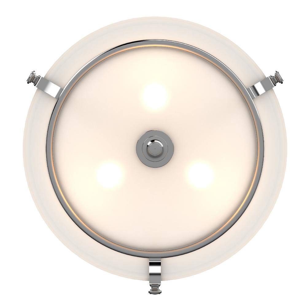 Chrome Mini Pendant with Frosted Glass Bowl Shade