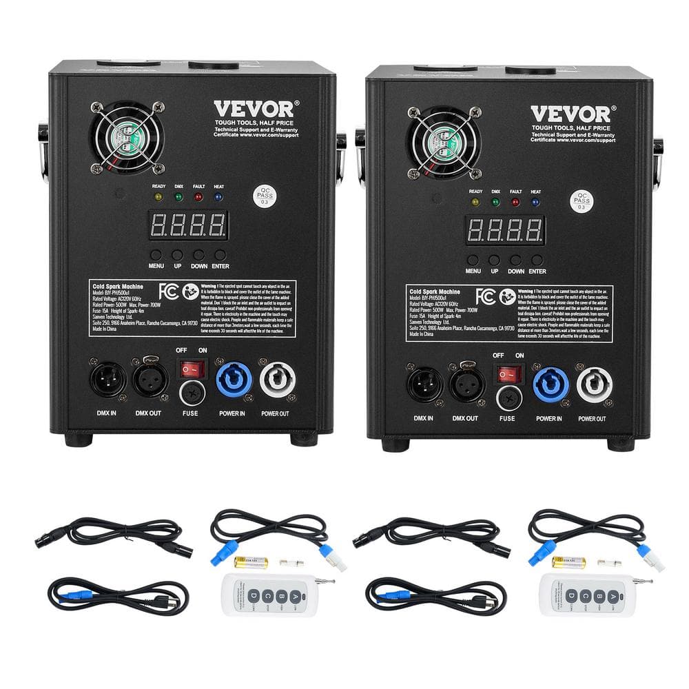 VEVOR Cold Spark Firework Machine x2 500 W 6.6-13 ft. Stage DJ