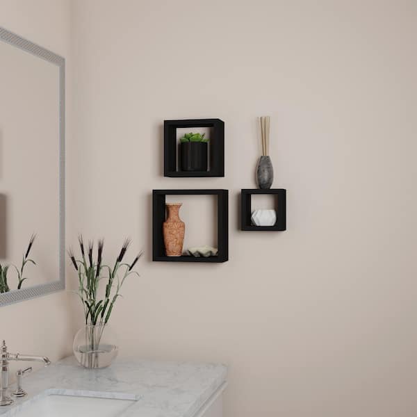Lavish Home Decorative Floating Cube, Cube Wall Shelves