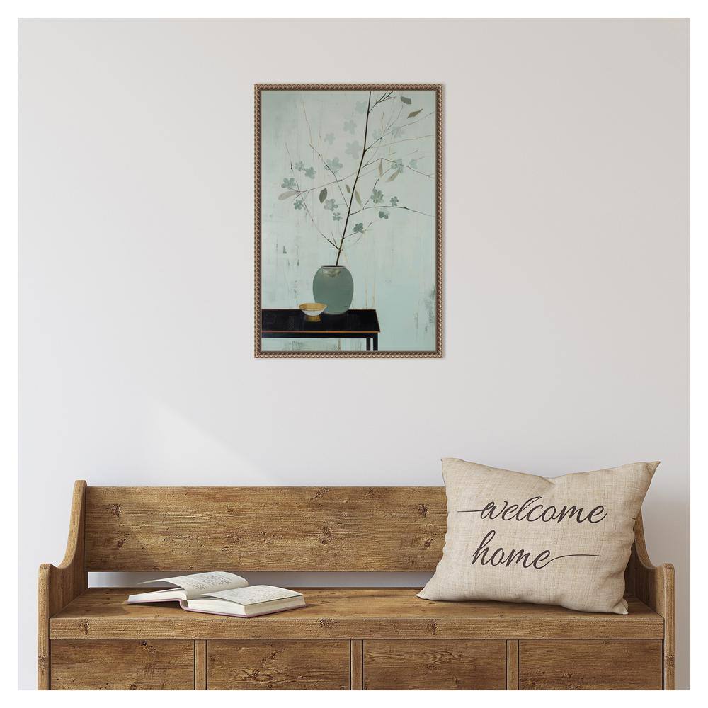 Amanti Art Branch in Vase by Treechild Canvas Wall Art Print Framed 16 x 23-in.