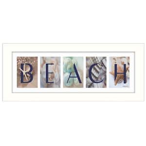 Beach by Unknown 1 Piece Framed Graphic Print Typography Art Print 8 in. x 20 in. .
