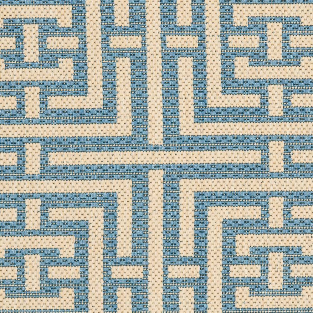 Resort-Style Blue Synthetic 5' x 7' Outdoor Area Rug