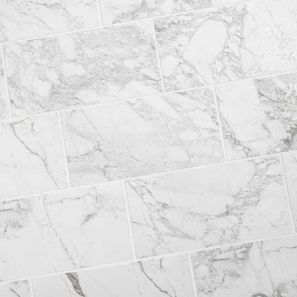 Marazzi Milton Arabescato Marble 12 in. x 24 in. Glazed Porcelain Floor and Wall Tile (374.4 sq. ft./Pallet)