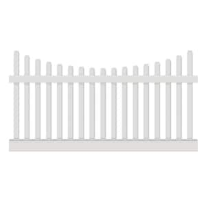 Hampshire 3 ft. H x 6 ft. W White Vinyl Picket Fence Panel Kit