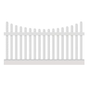 Hampshire 4 ft. H x 6 ft. W White Vinyl Picket Fence Panel Kit