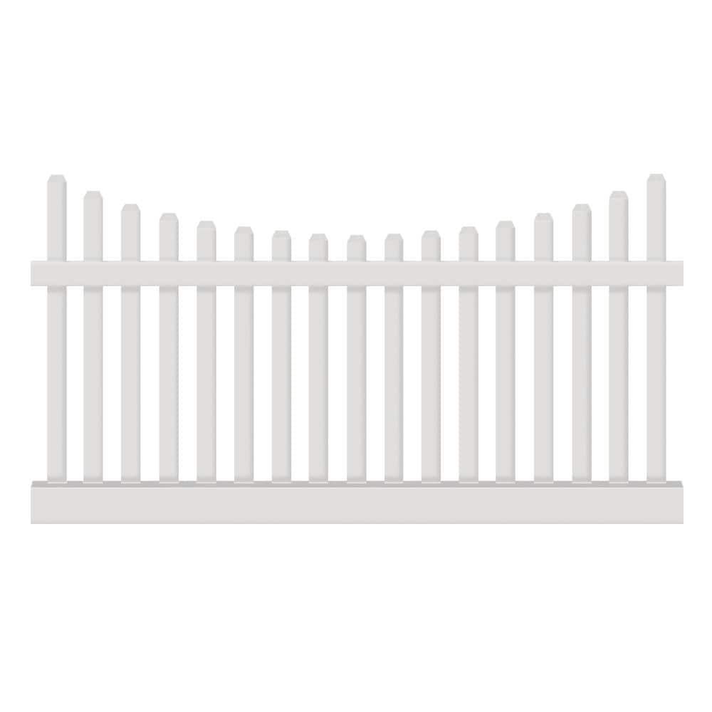 Hampshire 5 ft. H x 8 ft. W White Vinyl Picket Fence Panel Kit price history on PriceWatchPro
