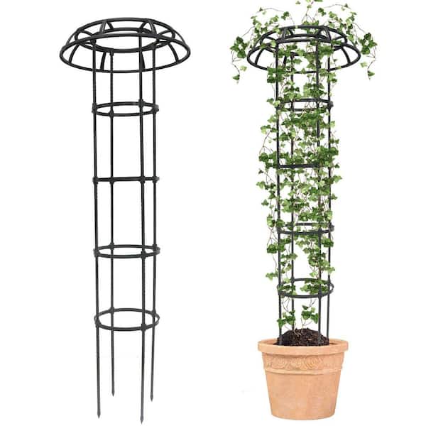 SenQWFa 65 Inch Metal Mushroom Top Garden Trellis Support for