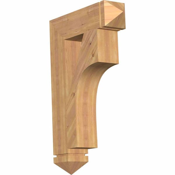 Ekena Millwork 5.5 in. x 36 in. x 24 in. Western Red Cedar Westlake Arts and Crafts Smooth Bracket