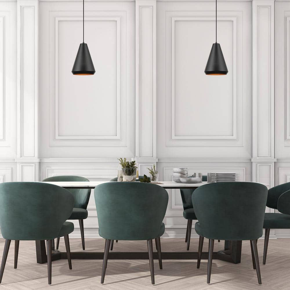 Harvey Matte Black Mini Pendant Light with LED Option