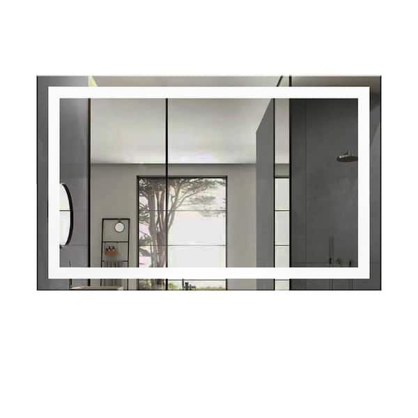 AUTHENTIK 48 in. W x 30 in. H Rectangular Landscape Frameless Wall Mounted LED Bathroom Vanity Mirror