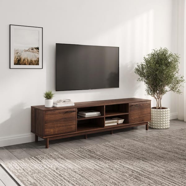 Walker Edison Furniture Company 70 in. Dark Walnut Wood